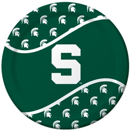 CREATIVE CONVERTING Michigan State Spartans Dinner Plates 207329
